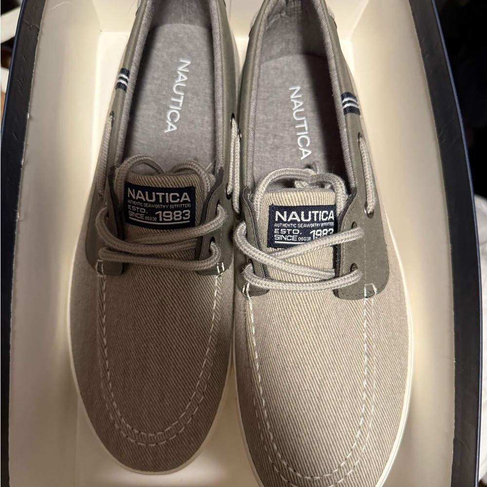 Nautica Men's Khaki Boat Shoes